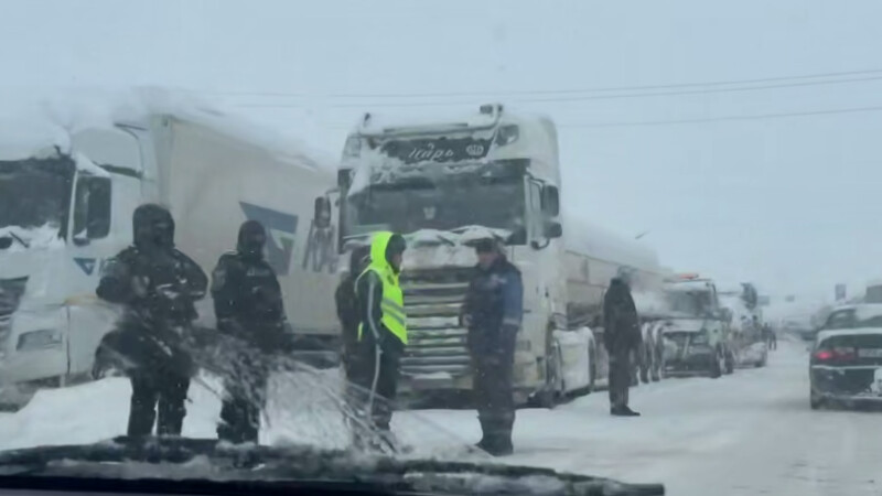 Беременная дальнобойщица попала в снежный занос на трассе в Жамбылской области, Аренда авто Алматы | naprokat.kz